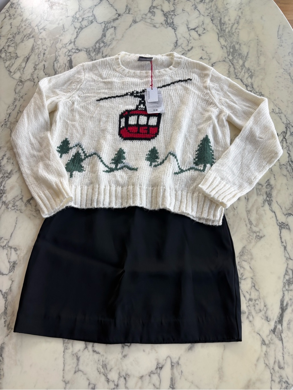 NWT Madewell $98 satin mini skirt black  sz 8 - Picture 9 of 10